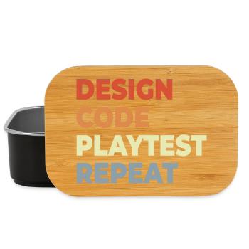 Game Development Workflow - Lunch Box - black - Front