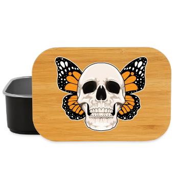Butterfly Skull - Lunch Box - black - Front