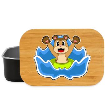 Erdmännchen Schwimmen Schwimmring Sommer - Lunch Box - Schwarz - Vorne