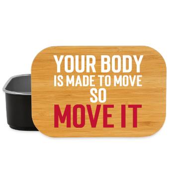 Your Body Is Made To Move - So Move It Weiss/Rot - Lunch Box - Schwarz - Vorne