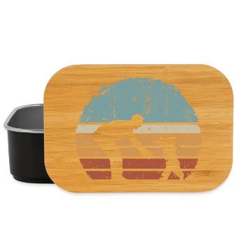 Sonnenuntergang Eltern- und Kind-Silhouette - Lunch Box - Schwarz - Vorne