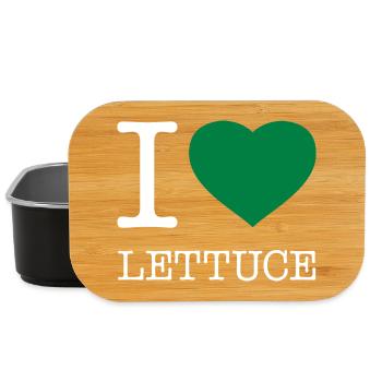 J’AIME LA SALADE DE LAITUE - Boîte à goûter - noir - Devant