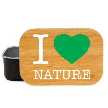 I LOVE NATURE - Lunch Box - black - Front
