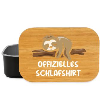official sleep shirt sloth funny sayings - Lunch Box - black - Front