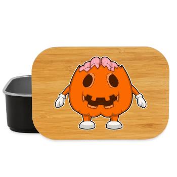 Gehirn Halloween Kürbis - Lunch Box - Schwarz - Vorne