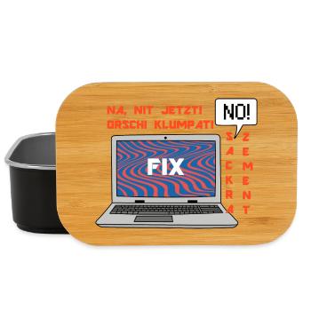 Kein Bild 🤬 Klumpat! Retro Computer Humor Design - Lunch Box - Schwarz - Vorne