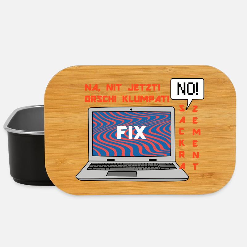 Kein Bild 🤬 Klumpat! Retro Computer Humor Design - Lunch Box - Schwarz