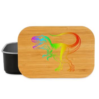 Tyrannosaurus Rex Dinosaurier, Regenbogen T-Rex - Lunch Box - Schwarz - Vorne