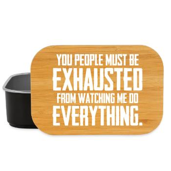 you people must be exhausted - Lunch Box - black - Front
