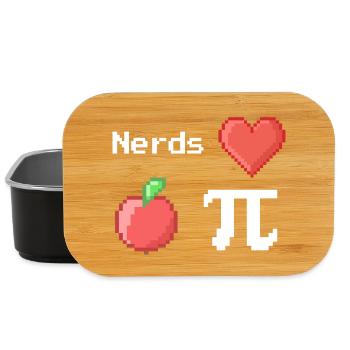 Les nerds adorent Apple Pi Pi Pi Dictons Math Pixel - Boîte à goûter - noir - Devant