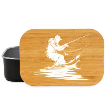 Fishing Drawing - Lunch Box - black - Front