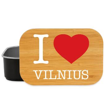 I LOVE VILNIUS Lithuania Litauen - Lunch Box - Schwarz - Vorne