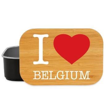 I LOVE BELGIUM Belgien - Lunch Box - black - Front