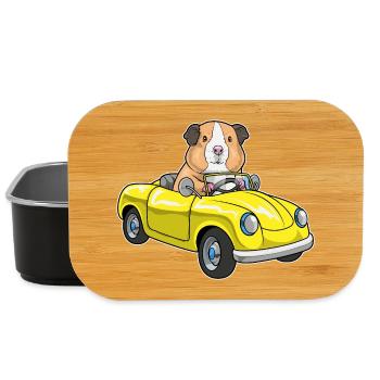 Meerschweinchen Auto - Lunch Box - Schwarz - Vorne