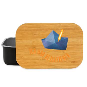 Fièvre de voyage Papier Bateau Vacances Cool Dictons Mer - Boîte à goûter - noir - Devant