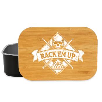 Rack'em up - Eight Ball - Billard Spieler - Lunch Box - Schwarz - Vorne