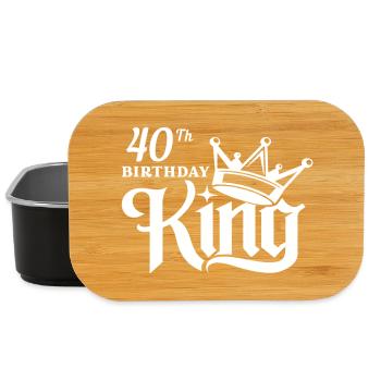 Roi du 40e anniversaire - Boîte à goûter - noir - Devant