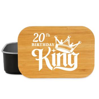 20th Birthday king - Lunch Box - black - Front