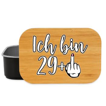 I'm 29+ Free Spirit Middle Finger 30th Birthday - Lunch Box - black - Front
