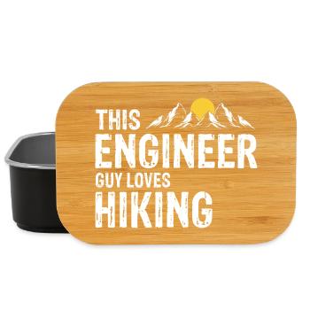 Engineer Who Hikes Proud Trail Trekker Outdoor Fan - Lunch Box - black - Front