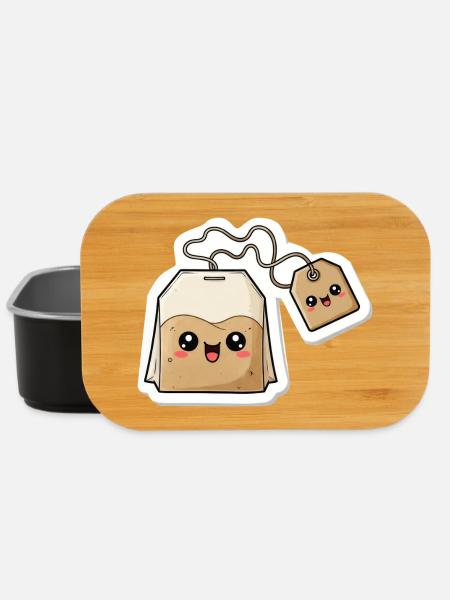 Kawaii Teebeutel Charme - Lunch Box - Schwarz