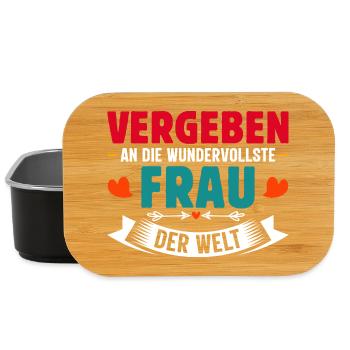 Malle VERGEBEN AN DIE WUNDERVOLLSTE FRAU - Lunch Box - Schwarz - Vorne