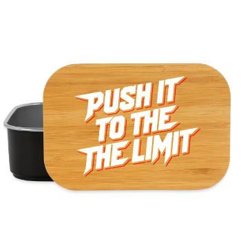 Push it to the Limit. Motivational Sport Gym - Lunch Box - black - Front