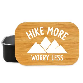 Hike More Worry Less Mountains - Lunch Box - black - Front