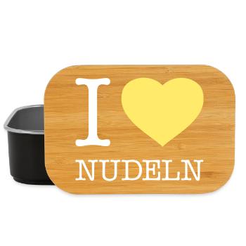 I love Nudeln - Lunch Box - Schwarz - Vorne