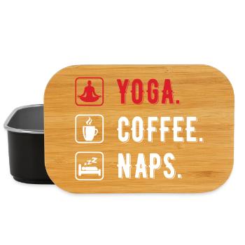Yoga café siestes hommes - Boîte à goûter - noir - Devant
