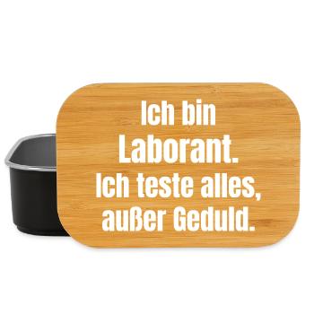 Technicien de laboratoire disant sans patience - Boîte à goûter - noir - Devant