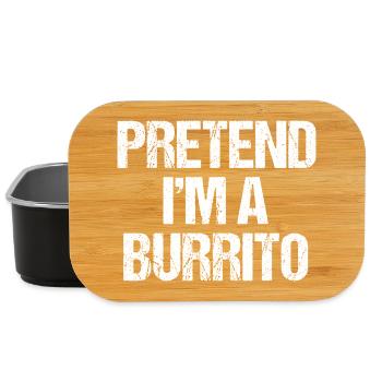 Faites semblant d’être un burrito drôle Halloween Costume paresseux - Boîte à goûter - noir - Devant
