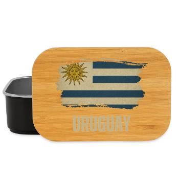 Grunge flag of Uruguay, I love Uruguay - Lunch Box - black - Front