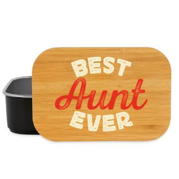 Tante Cadeau Meilleure Tante Du Monde - Boîte à goûter - noir - Devant