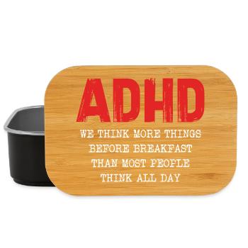 ADHD Thought Cascade in the Morning - Lunch Box - black - Front
