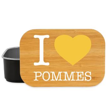I love Pommes - Lunch Box - Schwarz - Vorne