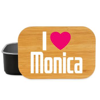 I Love Monica Pink Heart I Love Monica - Lunch Box - black - Front