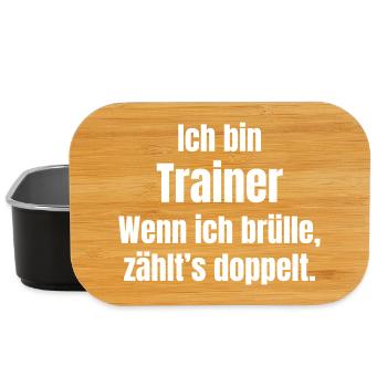 Ich bin Trainer Spruch Shirt - Lunch Box - Schwarz - Vorne
