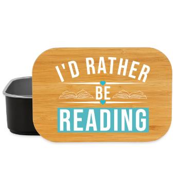 I'D RATHER BE READING - Lunch Box - Schwarz - Vorne