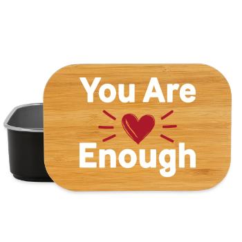 You Are Enough Self Love Statement - Lunch Box - black - Front