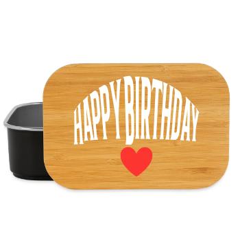 Bon anniversaire - Boîte à goûter - noir - Devant