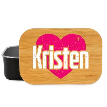 J’aime Kristen Pink Heart J’aime Kristen - Boîte à goûter - noir - Devant