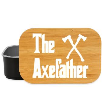 Logo de croix Axefather avec haches - Boîte à goûter - noir - Devant