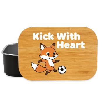 Fox kicks heart ball - Lunch Box - black - Front