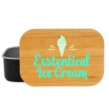 Existenzielle Eiscreme Lustiger Spruch Eis Waffel - Lunch Box - Schwarz - Vorne