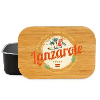 Lanzarote Canary Islands Spain Vintage Souvenir - Lunch Box - black - Front
