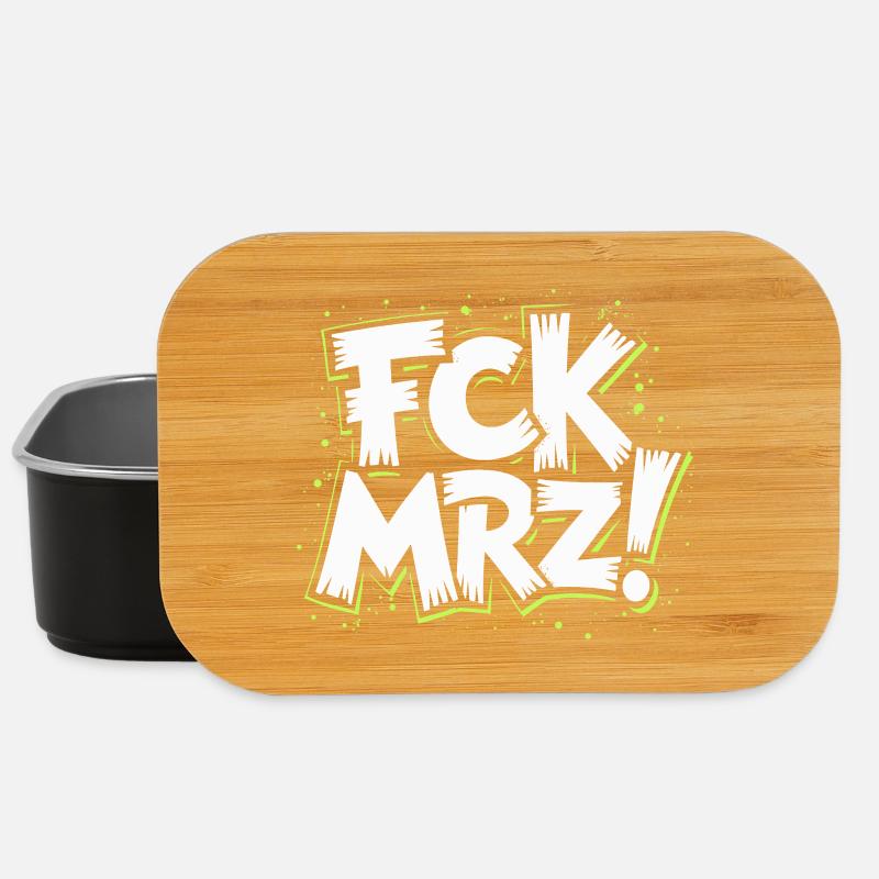 FCK MRZ Politischer Protest Slogan - Lunch Box - Schwarz