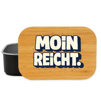 Moin is enough North German saying - Lunch Box - black - Front