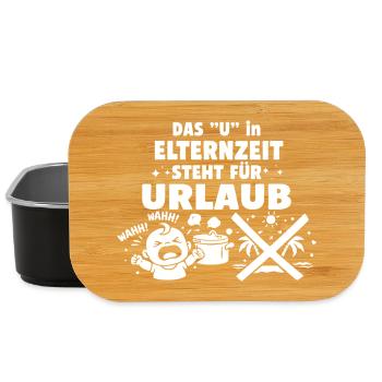 Le « U » dans congé parental signifie vacances - Boîte à goûter - noir - Devant