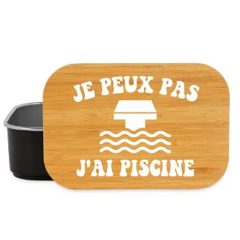 Je peux pas j'ai piscine - Boîte à goûter - noir - Devant